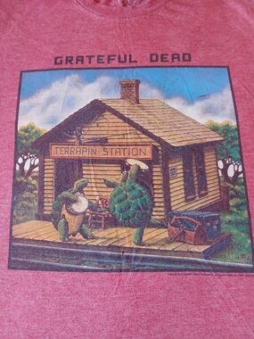 🐢Grateful Dead Terrapin Station Graphic Tee - Red